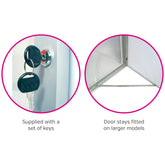 Mileta Aluminium Black Key Lock Display Case A4-A0